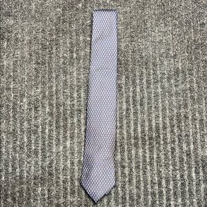 Theory Navy and white Geometric Men's Tie